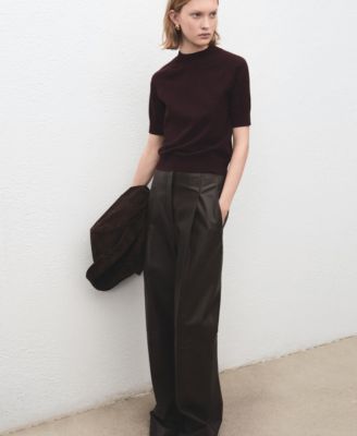 Women's Short-Sleeved Wool-Blend Sweater