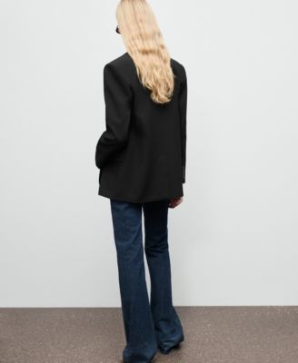 Women's Flap Pockets Straight Blazer