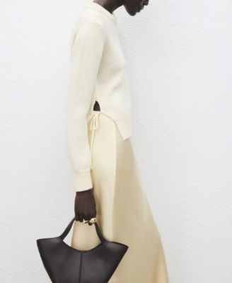 Women's Tie Slits Knitted Sweater