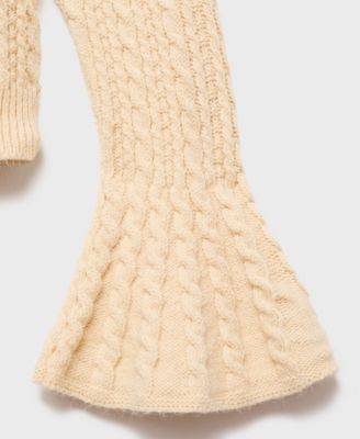 Women's Flared Sleeves Cable-Knit Sweater