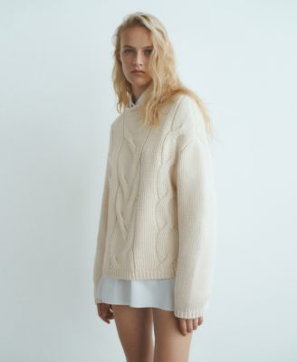 Women's Oversized Cable-Knit Sweater