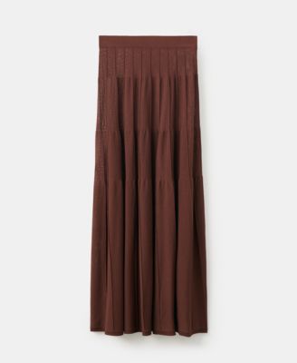 Women's Seam Detail Knitted Long Skirt