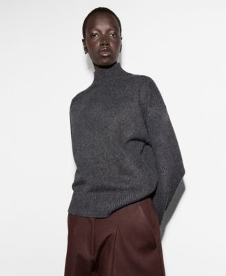 MANGO - Women's Cable-Knit Turtleneck Sweater