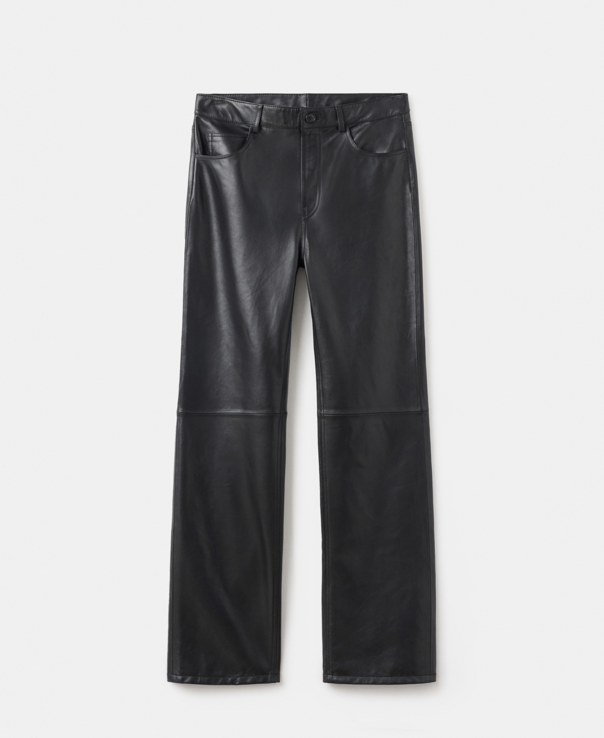 Mango Women's Leather Straight-Leg Pants
