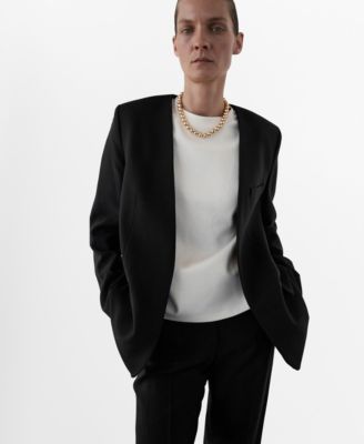 MANGO - Women's Straight-Fit Suit Pants