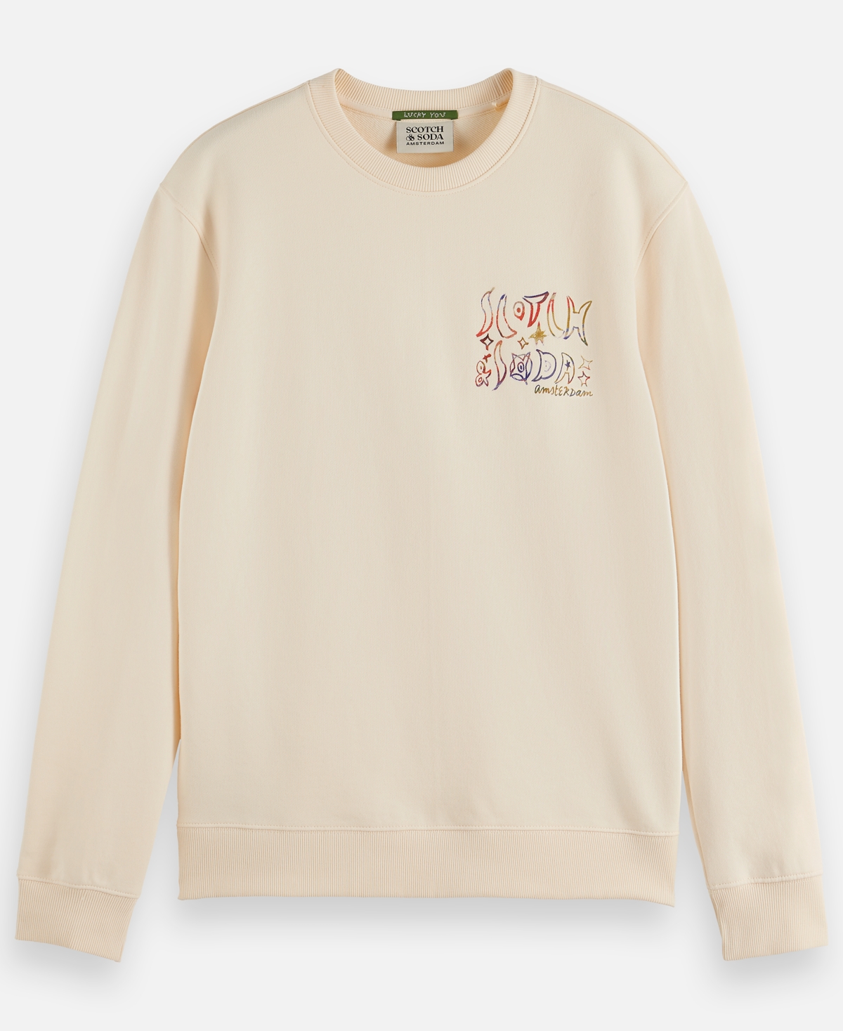 Scotch & Soda Men's Front and Back Artwork Pull-Over Sweatshirt