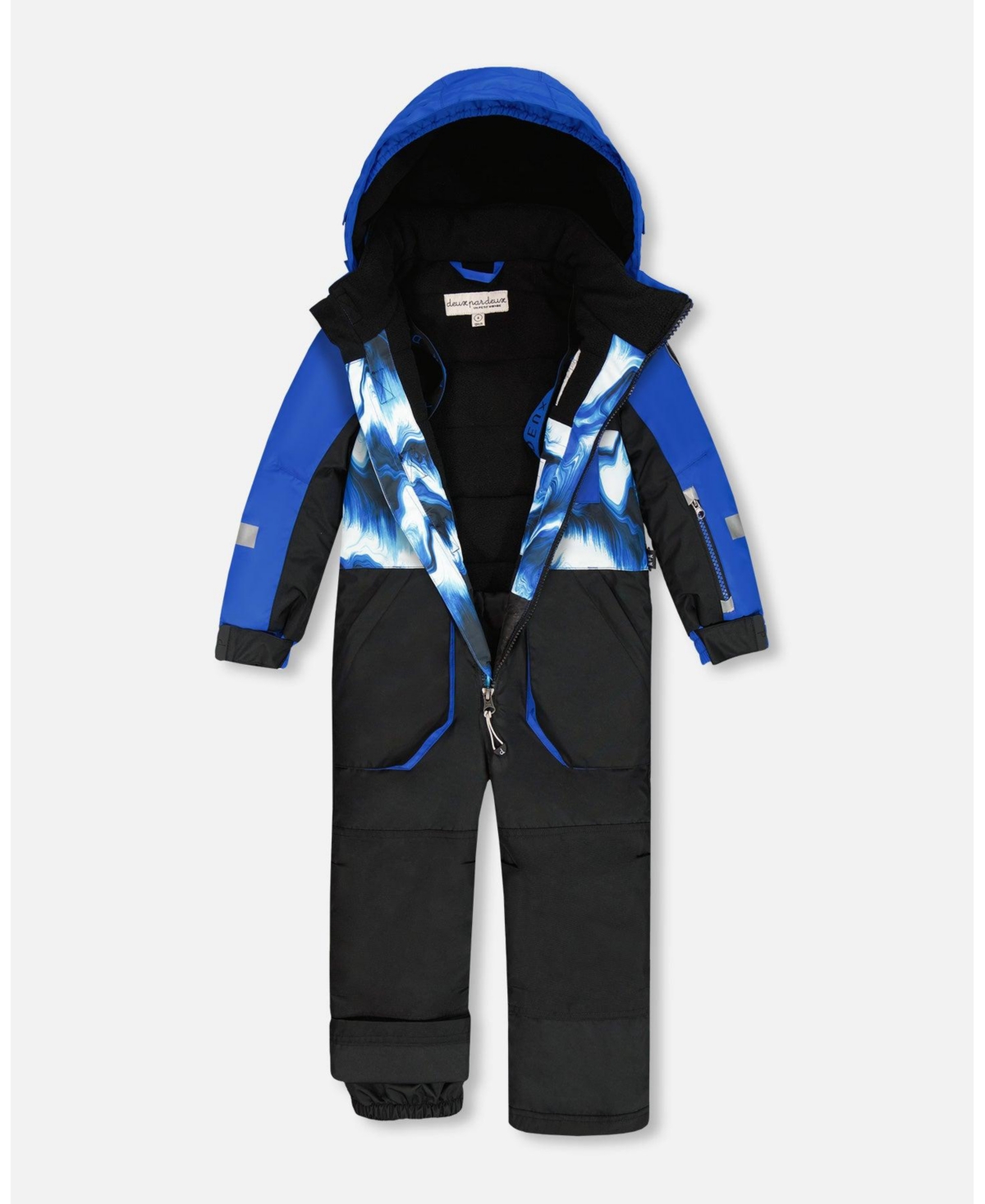 Deux par Boy One-Piece Play Snowsuit Colorblocked and Black - Child