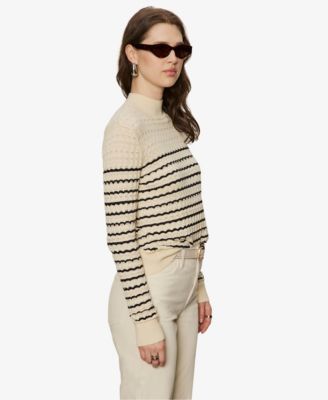 Women's Forever Striped Mock Neck Sweater