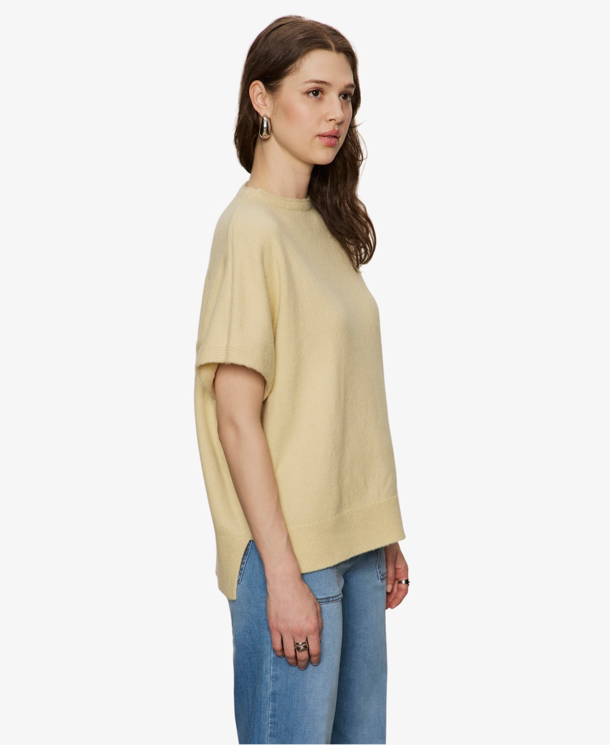Sanctuary Women's Easy Layering Shell Short-sleeve Sweater In Yellow