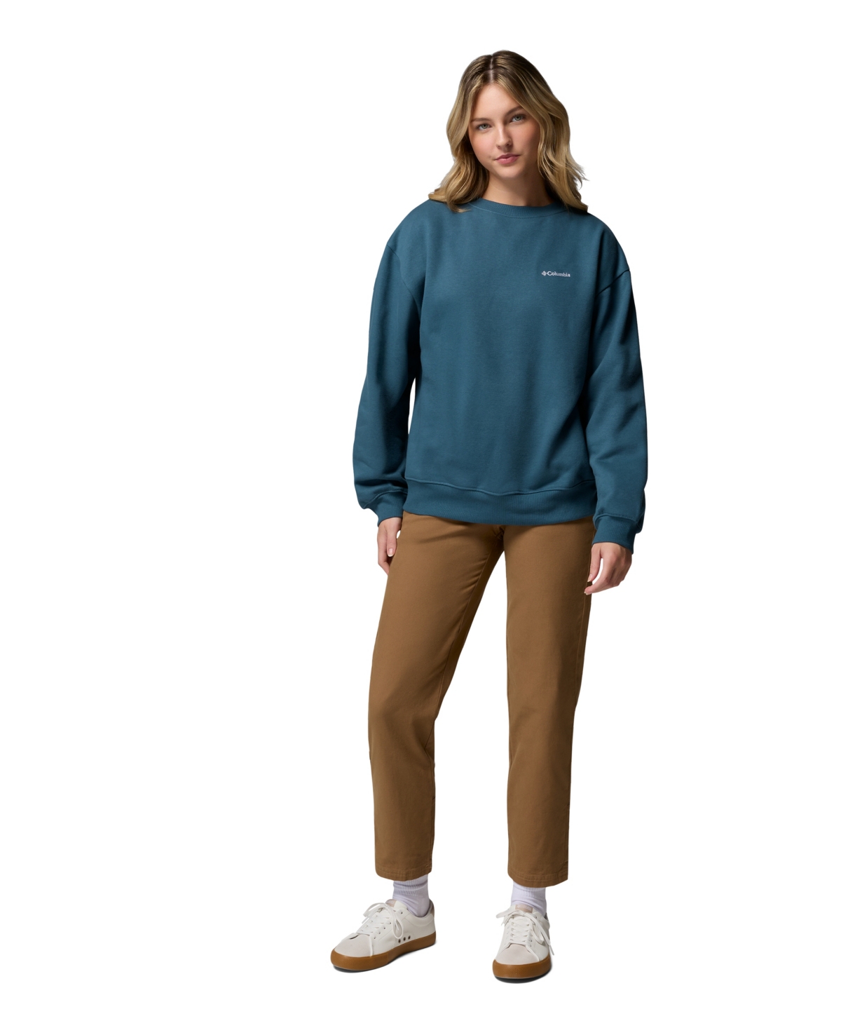 Columbia Plus Size Aldermore Crewneck Sweatshirt In Blue