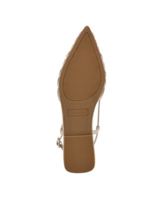 Women's Glessia Woven Pointed Toe Slingback Flats