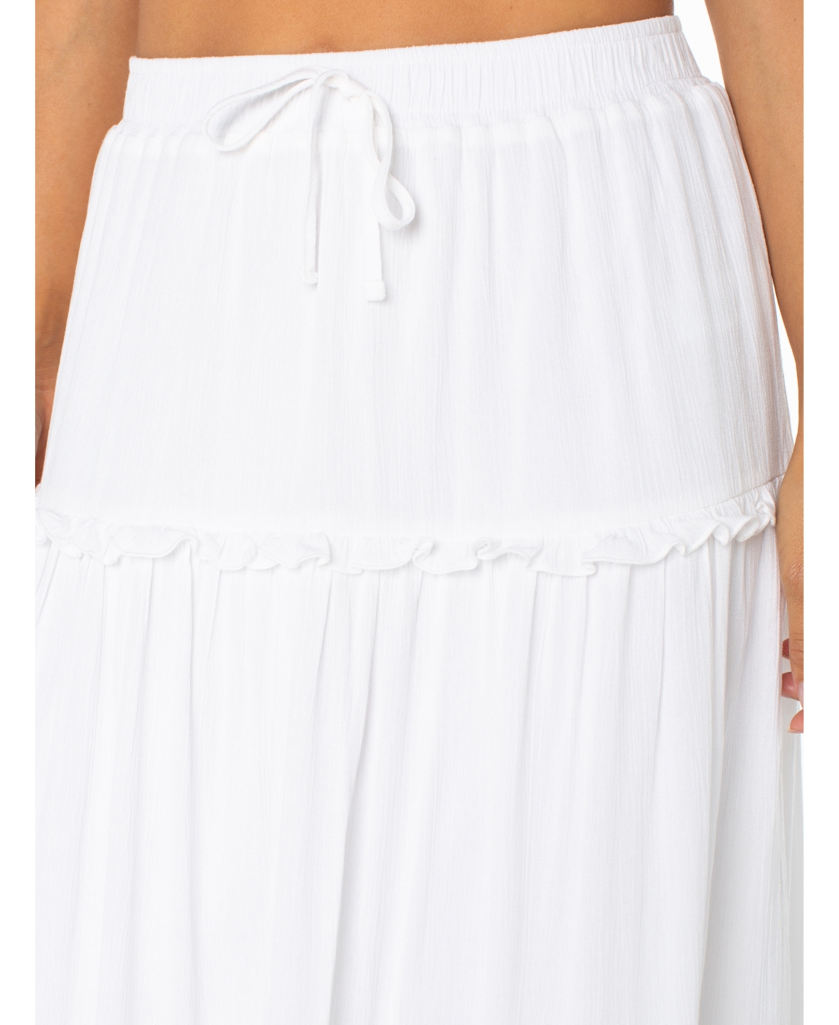Celebrity Pink Juniors' Ruffle-tier Maxi Skirt In White