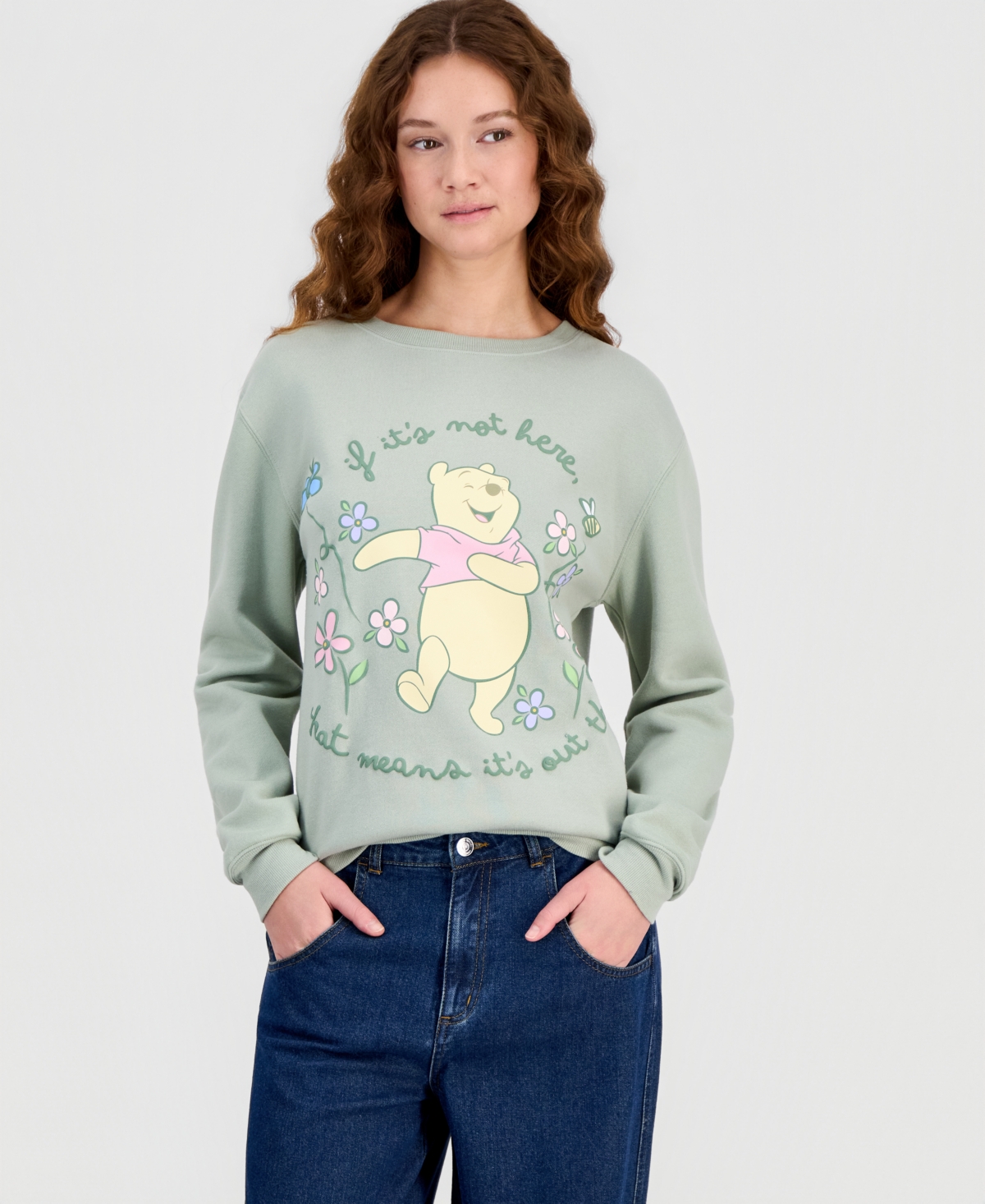 Disney Juniors' Winnie the Pooh Crewneck Sweatshirt