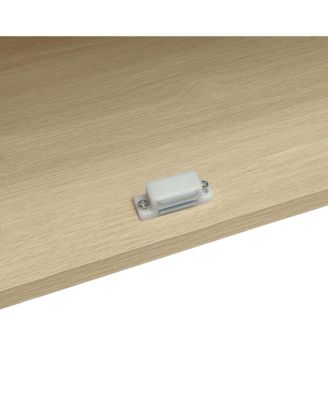 70.28" Tall Arched Kitchen Pantry with 2 Adjustable Shelves and Rattan Door, Versatile Storage for Kitchen or Dining