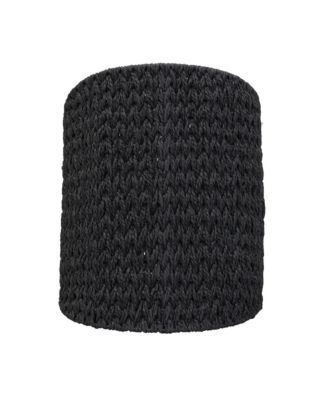 Oval Magazine Rack, Black Paper Rope