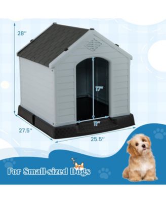 Dog House for Small Dogs Waterproof Plastic with Elevated Floor