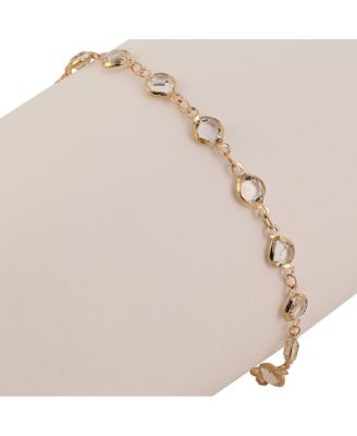 Women's The Cristal-Link Chain Anklet - California Gold