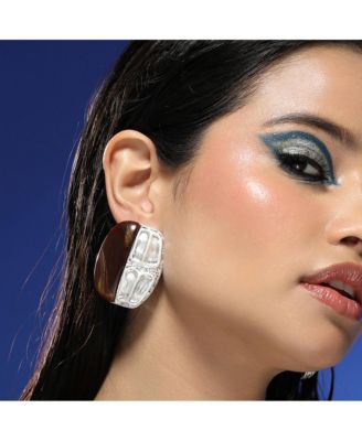 Women's The Nefertiti Statement Earrings - Antique Silver