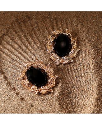 Women's The Victorian-Foliage Stud Earrings - Antique Gold