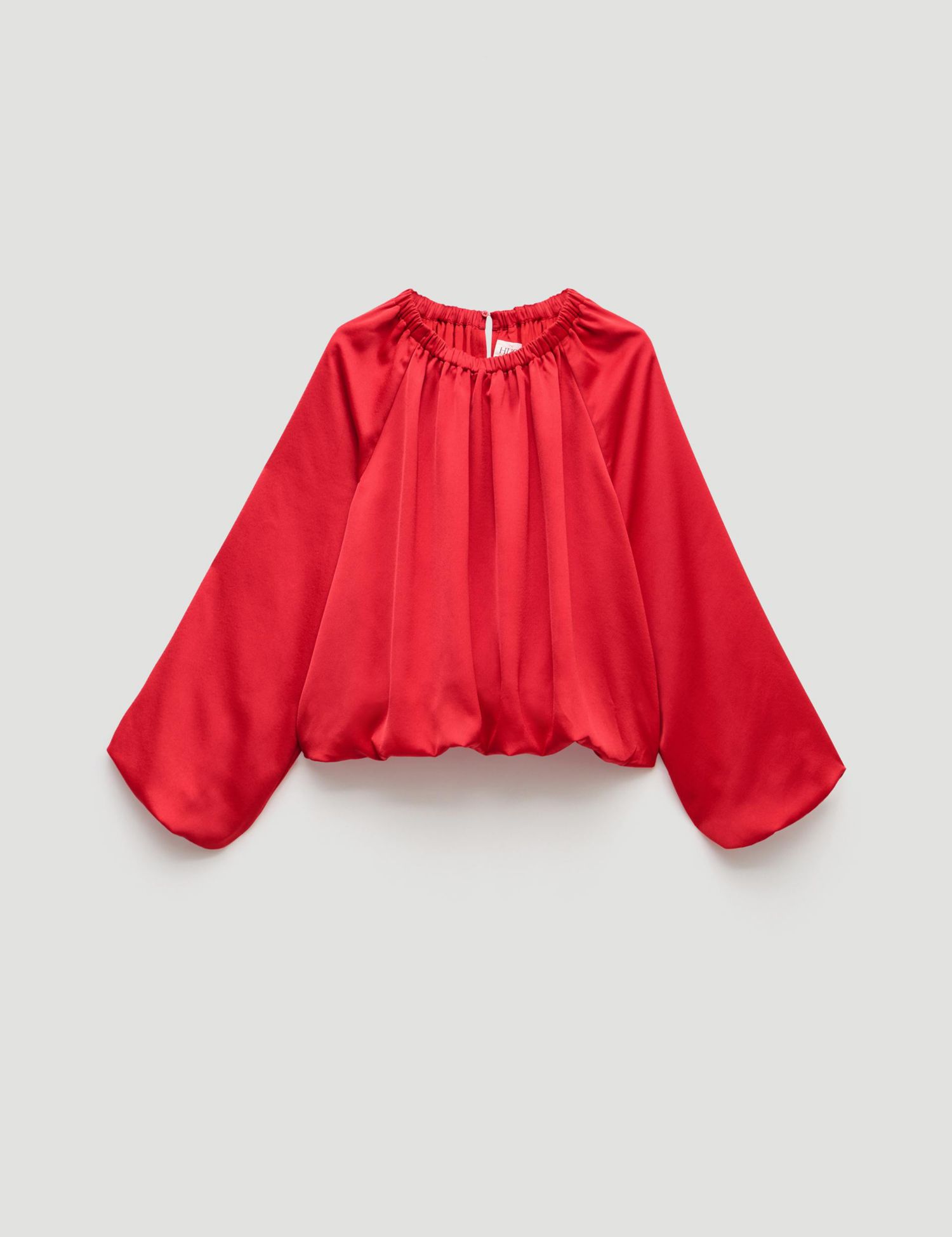 Women's Satin Bubble Hem Top