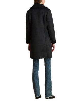 Women's Lapel Collar Shearling Jacket