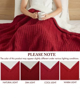 Rowan Waffle Knit Chenille Throw, 50" x 60"