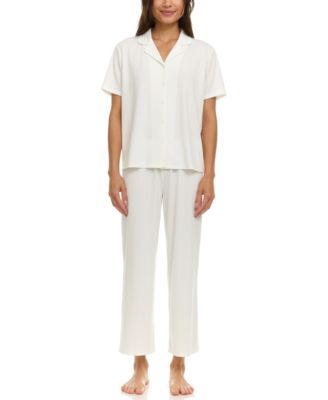Women's Luisa cable texture Short-Sleeve Pajama Set