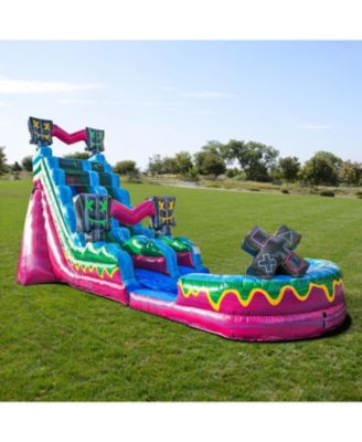 Level Up 19 Ft Commercial Grade Inflatable Water Slide (with  Pool and Blower)
