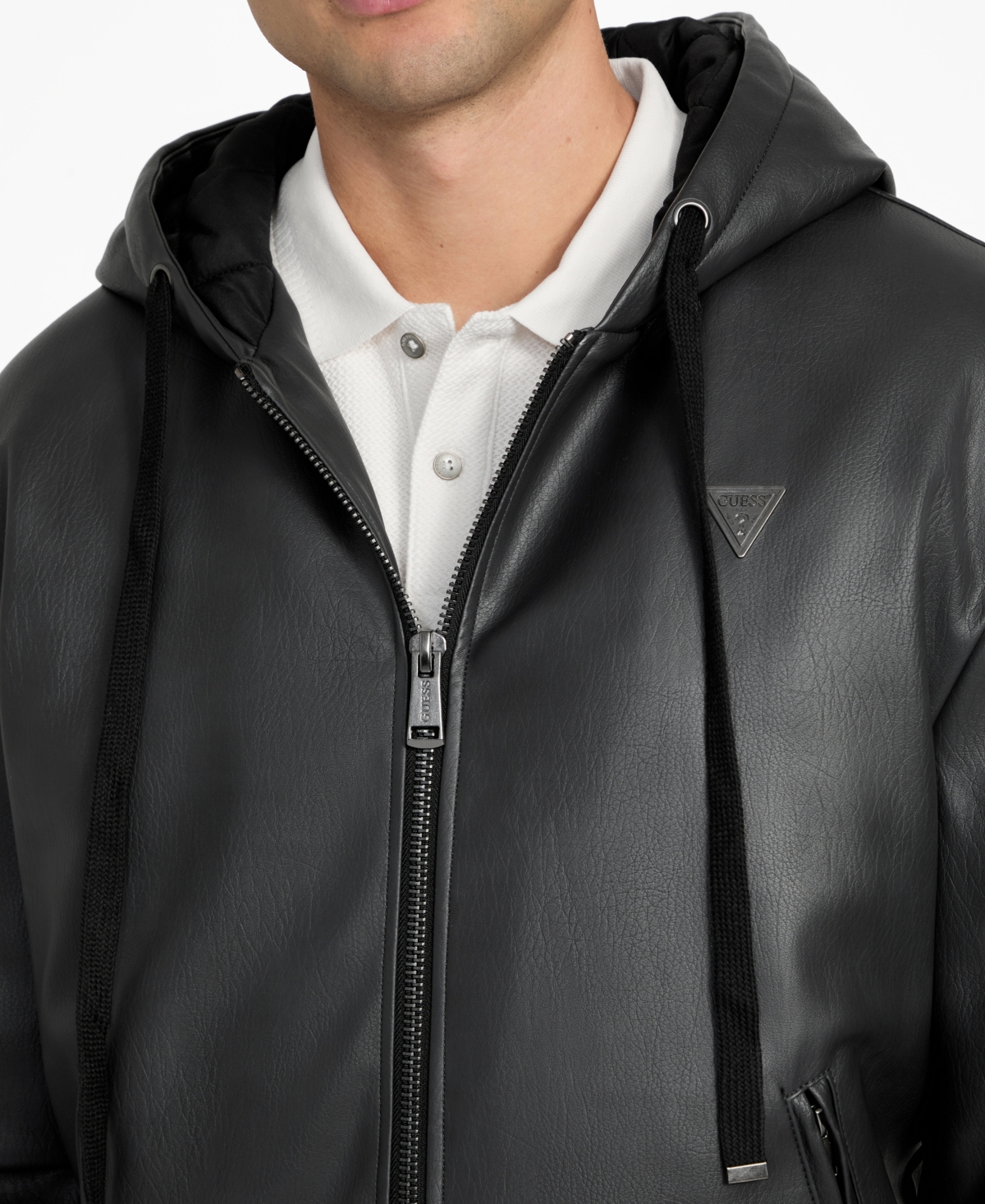 Guess Men's Hooded Full-Zip Jacket