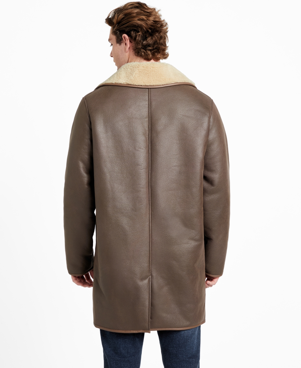 Guess Men's Double Breasted Long-Sleeve Coat