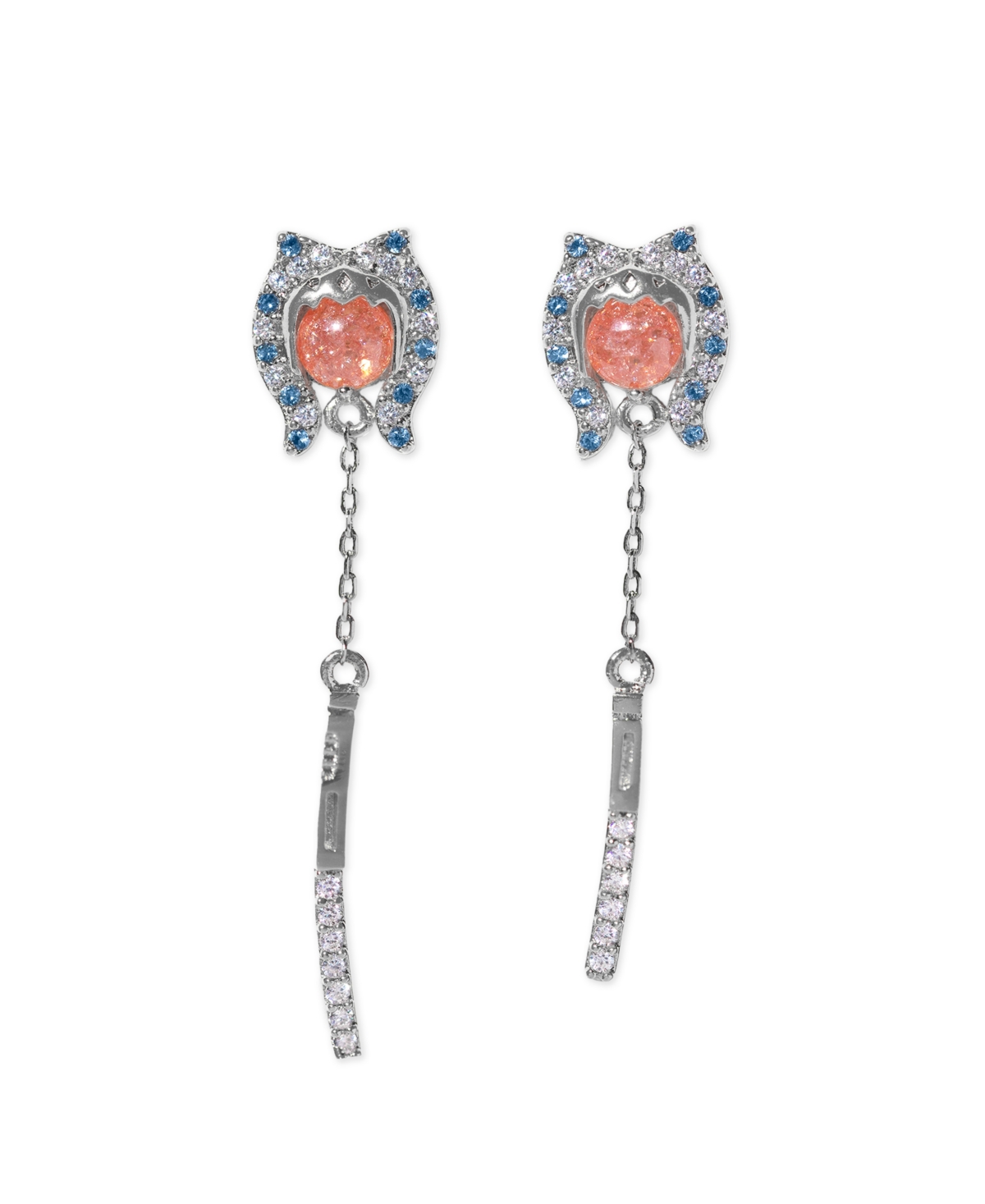 Girls Crew Crystal Star Wars Ahsoka Tano Dangle Earrings In Silver
