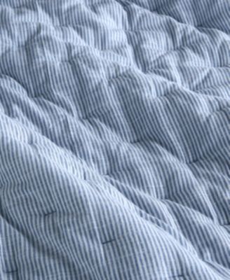 Ruffle Pinstripe 3-Pc. Quilt Set, Full/Queen, Macy's Exclusive