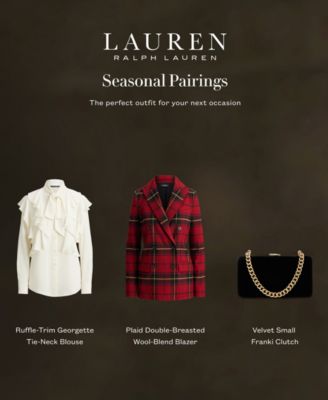 Women's Ruffle Detail Tie-Neck Blouse