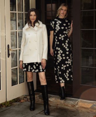 Women's Flower Jacquard Maxi Knit Dress