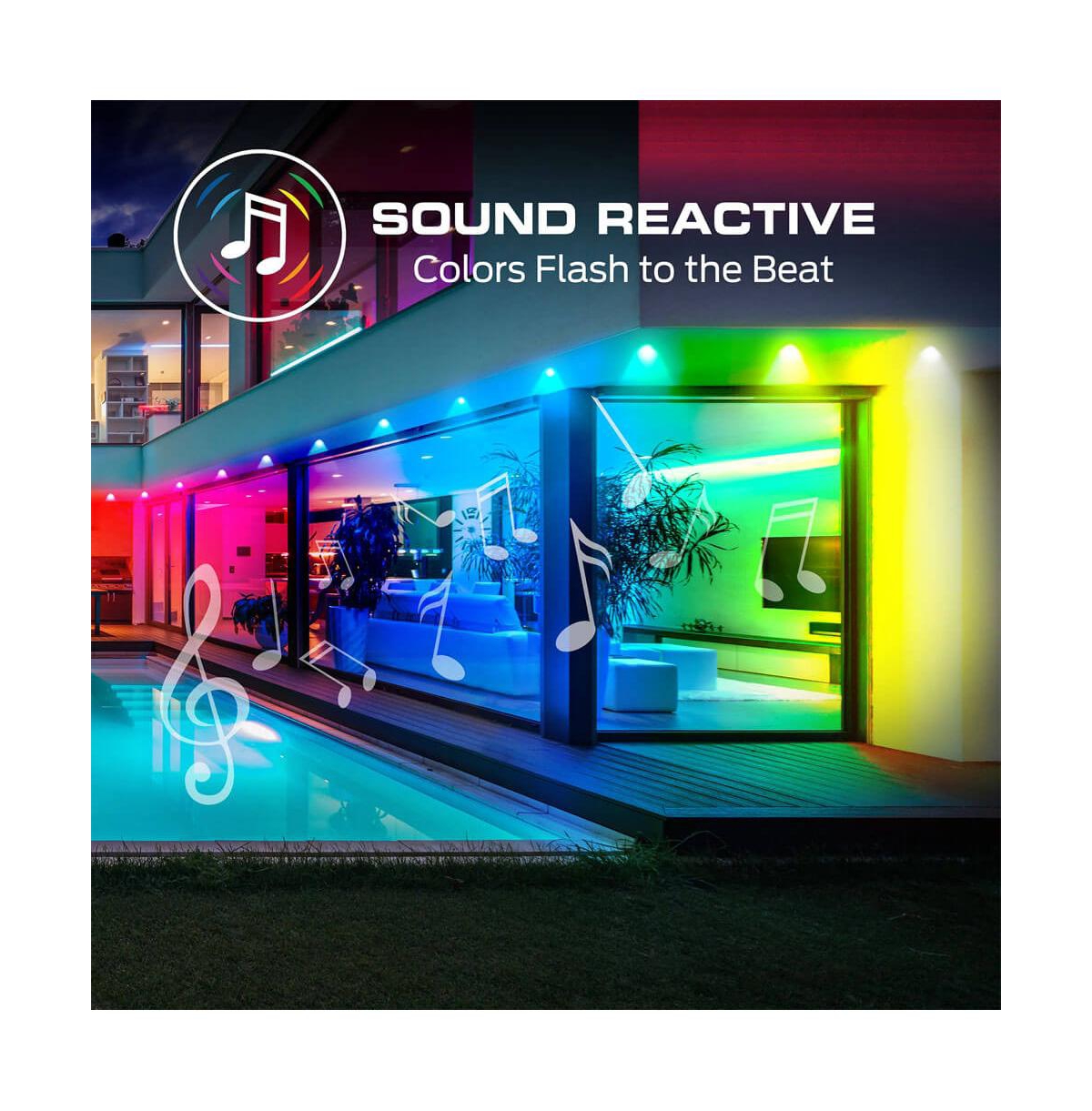 Monster Cable 100 ft Rgb Ic Permanent Outdoor Led Smart Lights