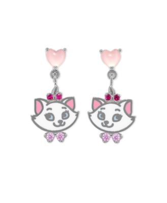 Crystal Enamel Disney The Aristocats Marie Dangle Earrings