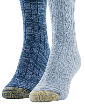 Women's 2-Pack Cable Knee High Socks