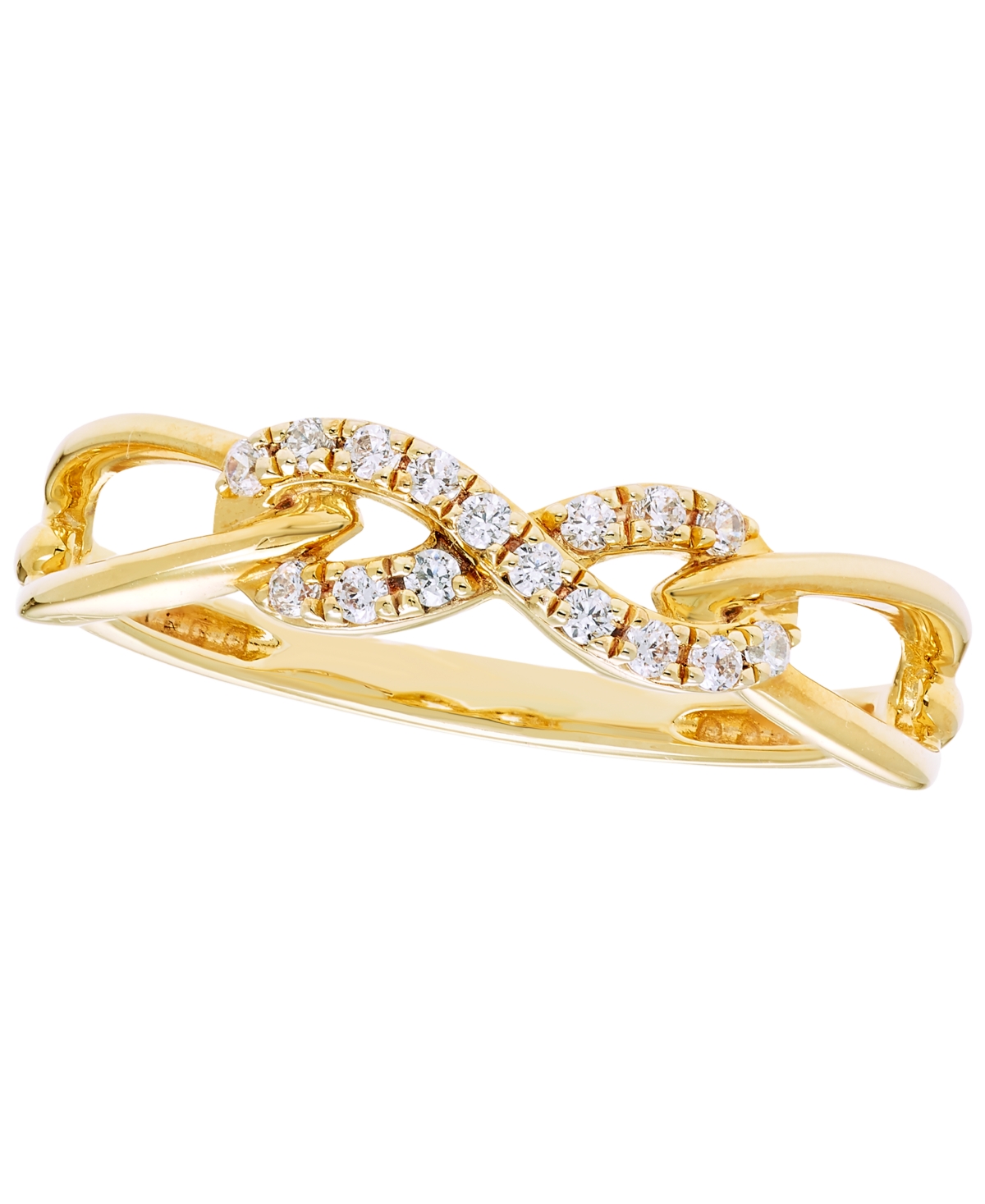 Macy's Diamond Ring (1/8 Ct. T.w.) In 14k Yellow Gold