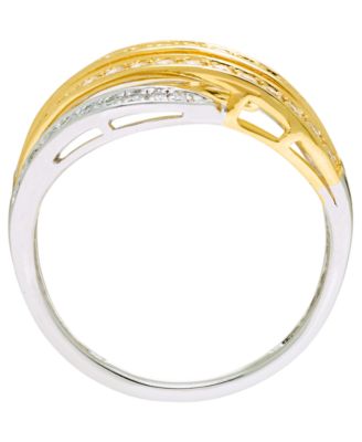 Diamond Ring (3/4 ct. t.w.) in 14k White and Yellow Gold