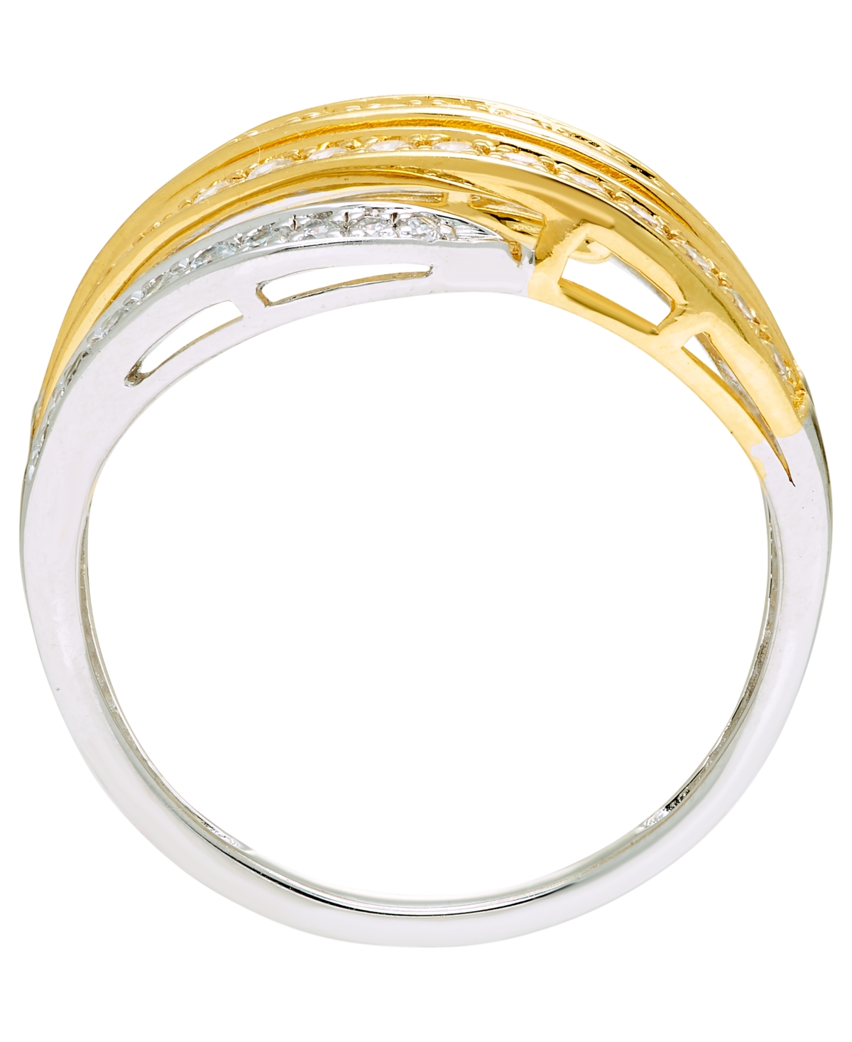 Macy's Diamond Ring (3/4 Ct. T.w.) In 14k White And Yellow Gold In Multi