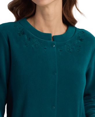 Women's Long-Sleeve Solid Short Grip Robe