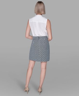 Women's Weave Print Mini Skirt