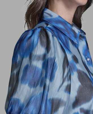 Women's Organza Collared Top