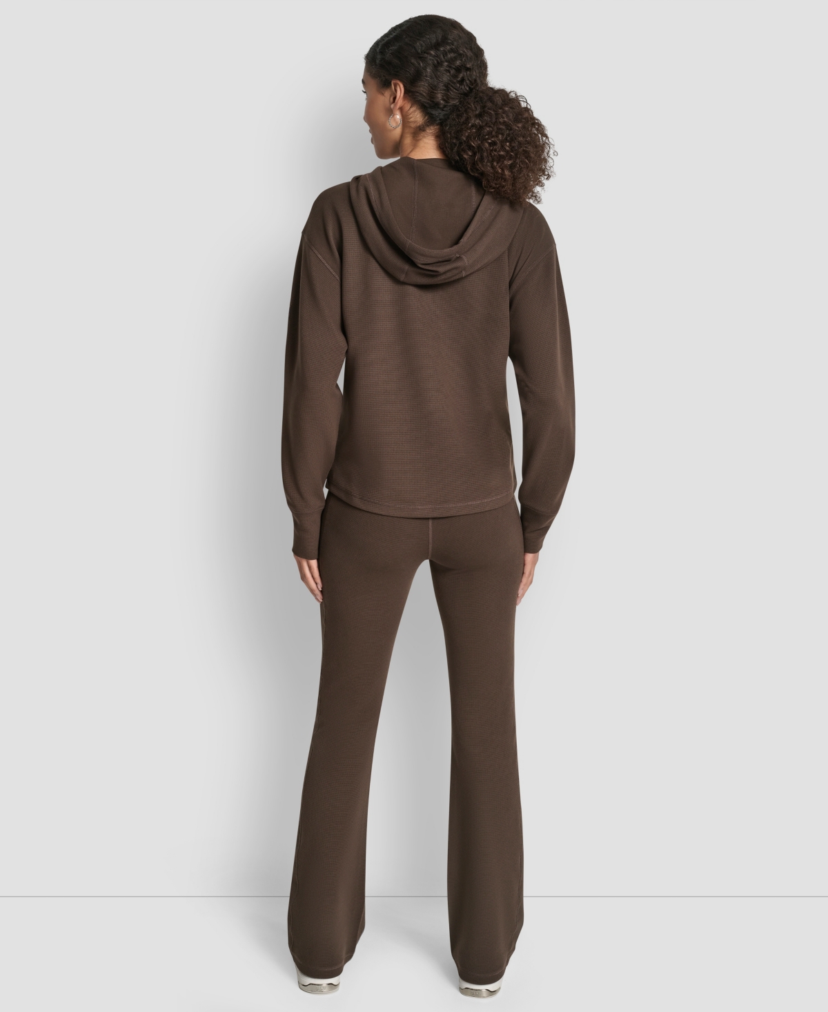 Dkny Women's Transcend Thermal Pull-on Hoodie In Brown