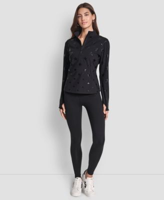 Women's Half Zip Long Sleeve Cozy Warm Lined Fitness Top