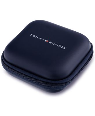 Men's Blue Leather with Stainless Steel Braided Bracelet