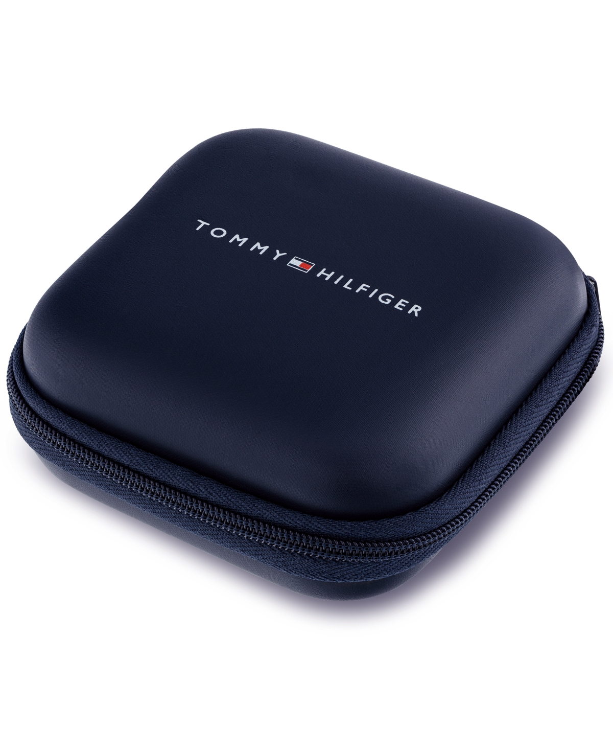 Tommy Hilfiger Men's Blue Leather with Stainless Steel Braided Bracelet