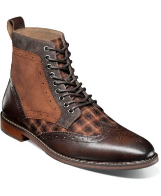 Men's Finnegan Wingtip Lace-Up Boots