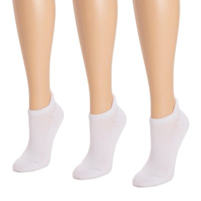 Women's 3 Pack Nylon Compression Ankle Socks, One
