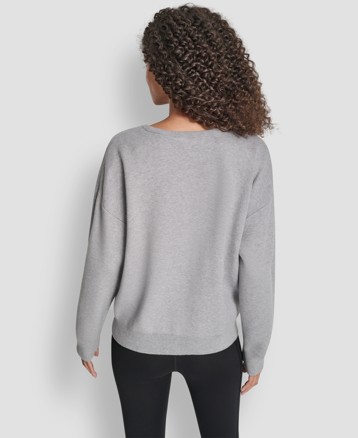 Dkny Women's Textured Logo Crewneck Sweater